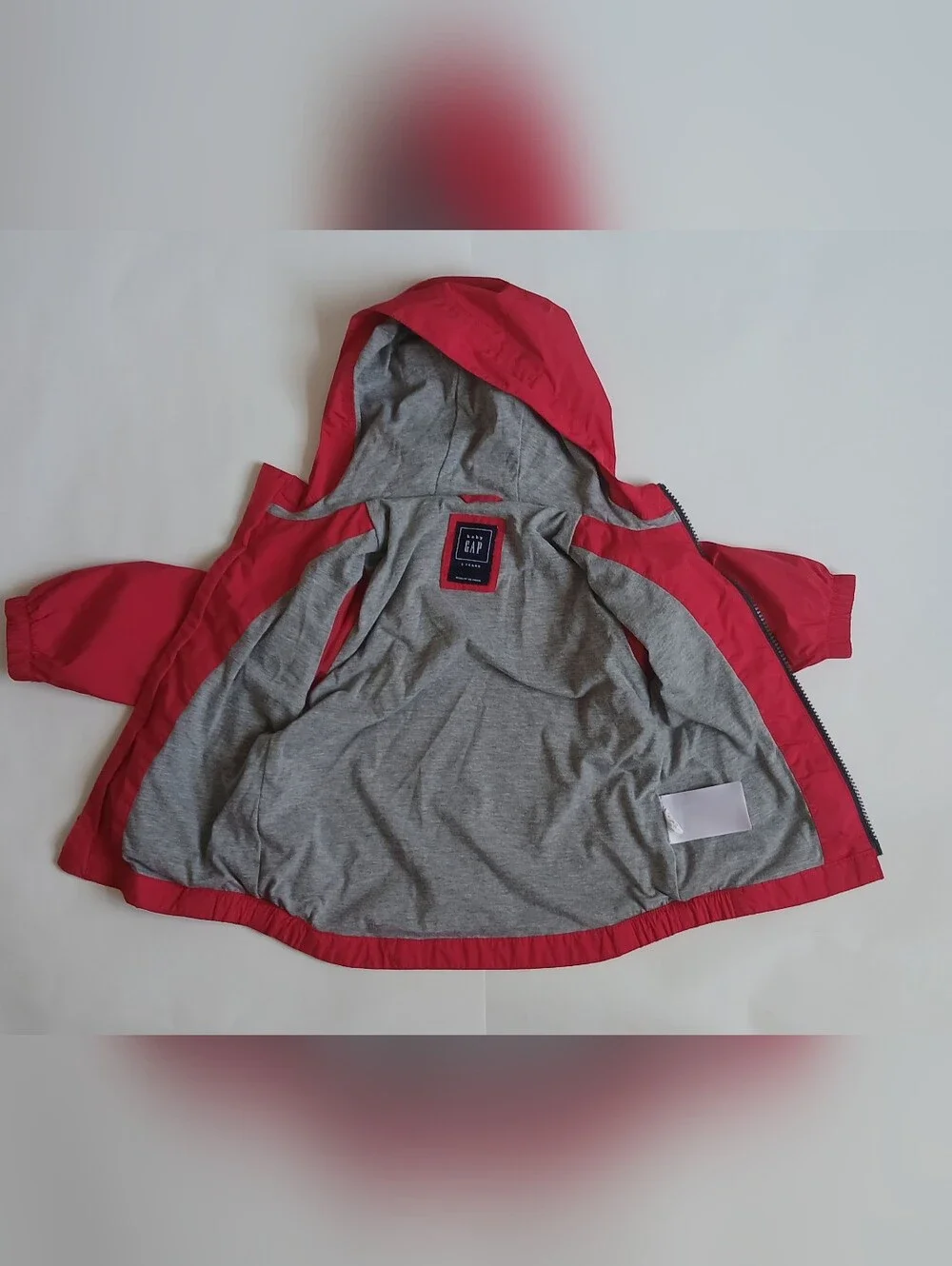 Gap Jersey Lined Red Windbreaker 2T
